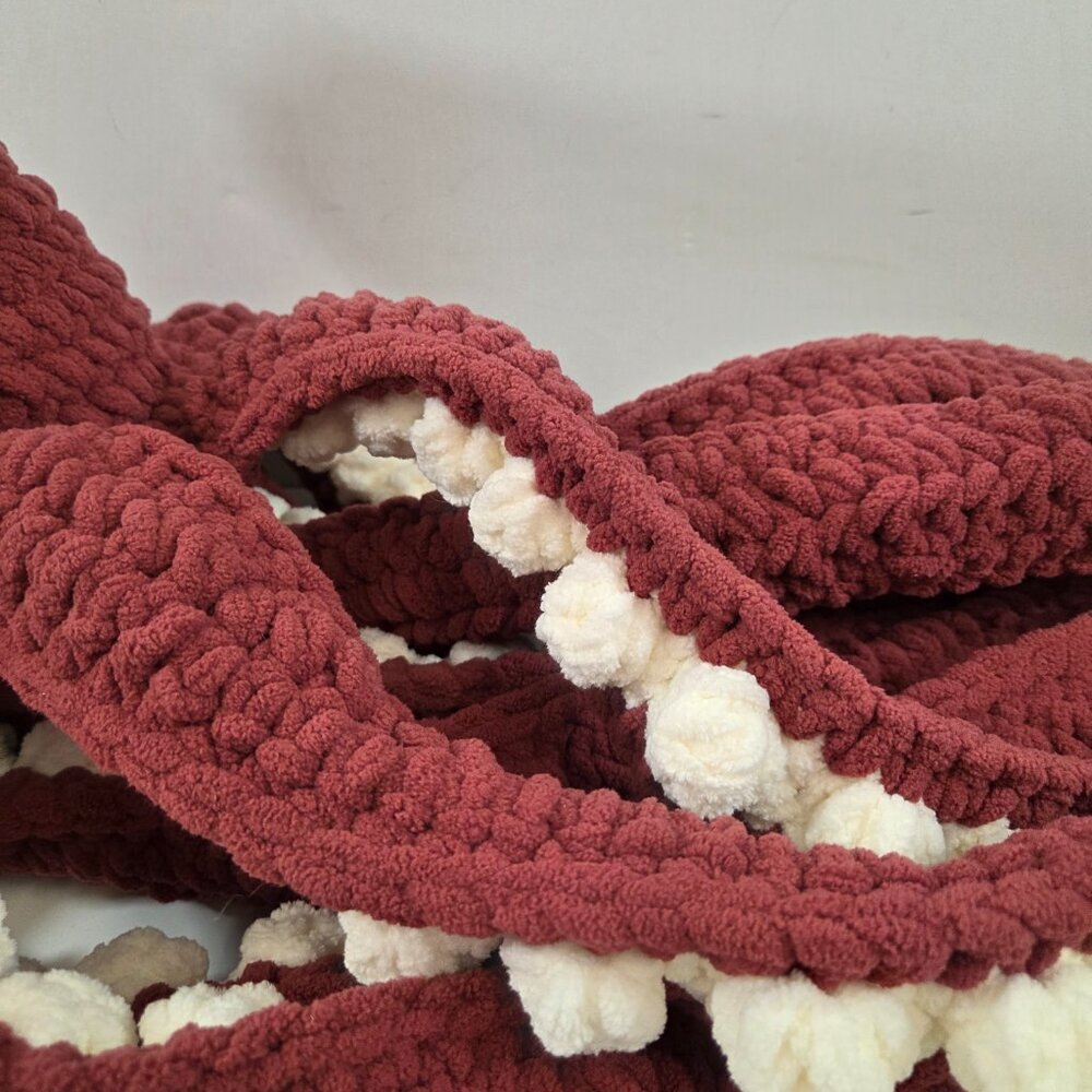 Hand Crocheted Octopus Squid in Red and White - Picture 4 of 8